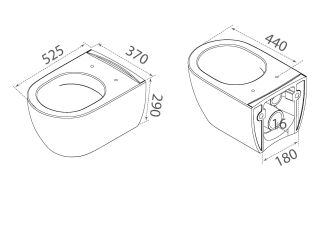 Подвесной унитаз Boheme Bianca 963-SET-MW безободковый белый матовый